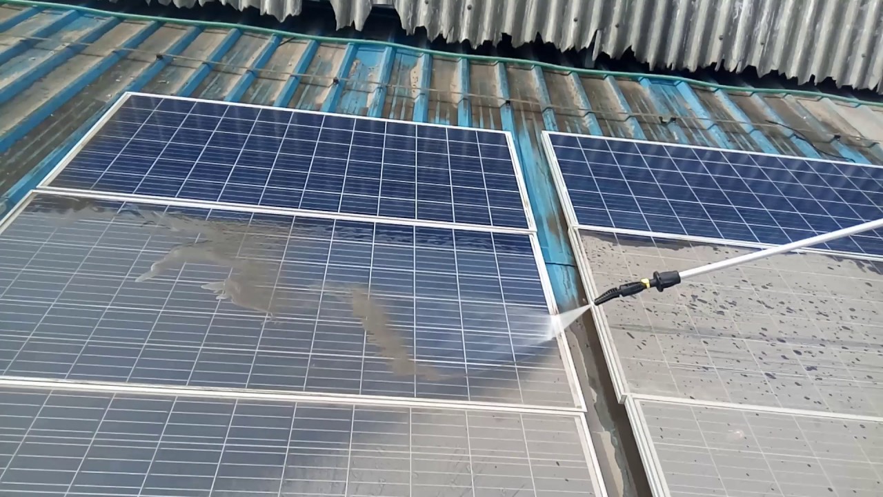Solar panel cleaning